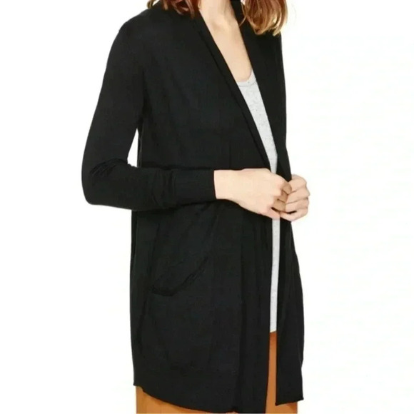 Wilfred Flaubert Wool Long Sleeve Dark Gray Open Cardigan Sweater Size XS - Picture 1 of 7